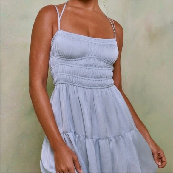 Oh Polly Dresses & Skirts - Oh Polly Strapless Light Blue Dress